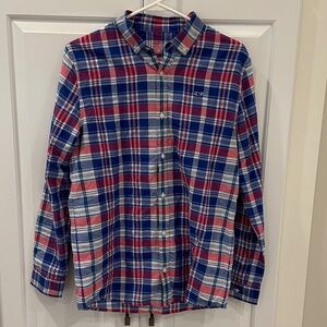 Vineyard Vines Red, White, & Blue Plaid Long Sleeve Shirt - Size XL (18)